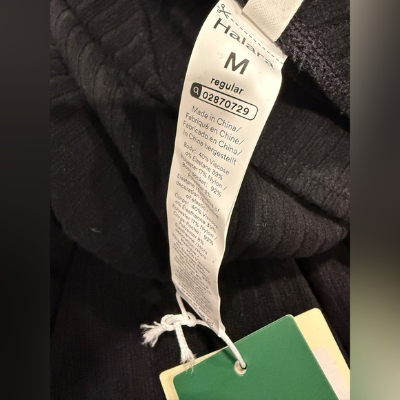 Halara Ribbed Knit High Waisted Crossover Flare Pants Tummy Control NWT - Picture 15 of 16